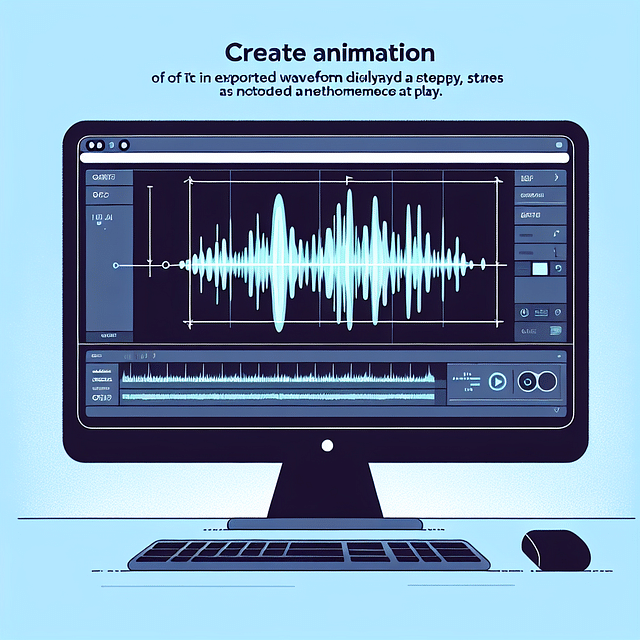 exported waveform animated video on a computer screen
