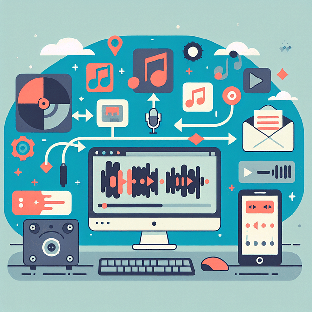 audio extraction process on a computer screen