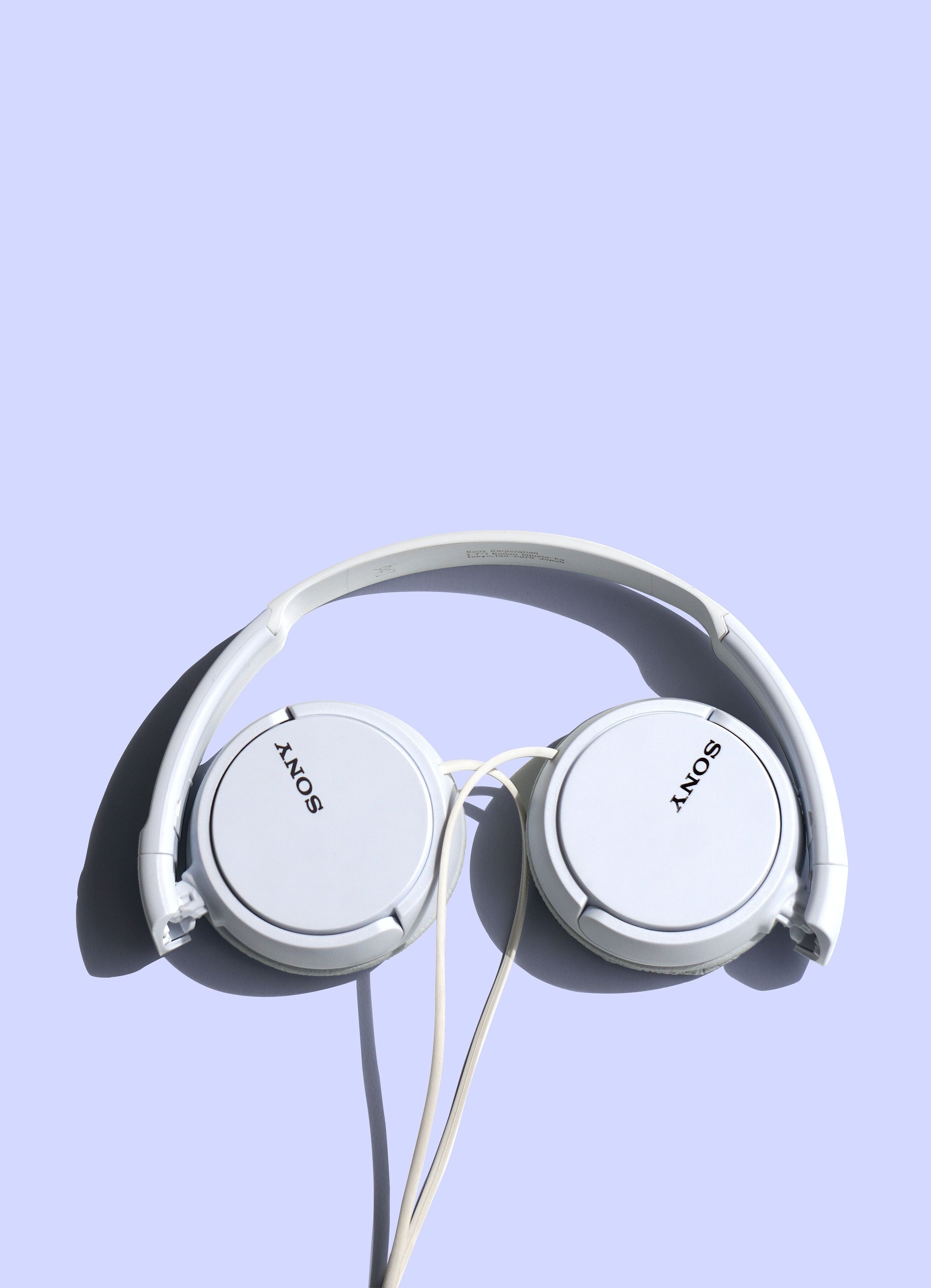 A pair of high-quality podcasting headphones